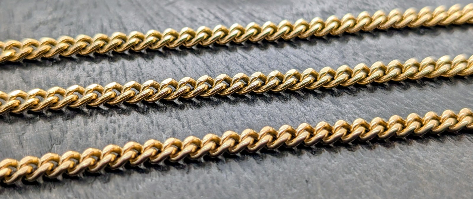 Panzerkette Gelbgold 333/8K - 21,80 g - Gliederkette Kette 46cm #1924