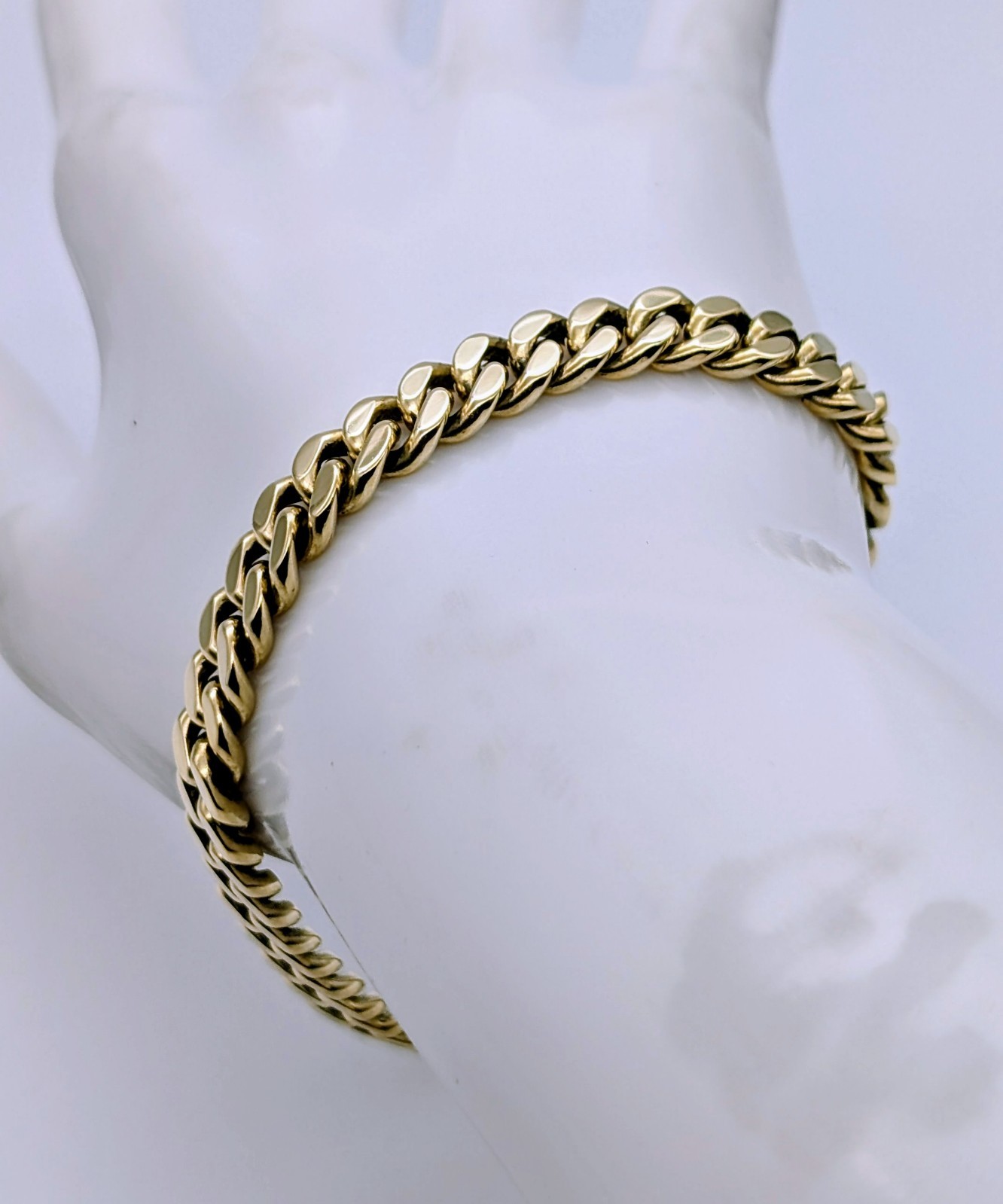 Panzerarmband 585/14K Gelbgold – 46,10g –Gliederarmband 21cm #1890