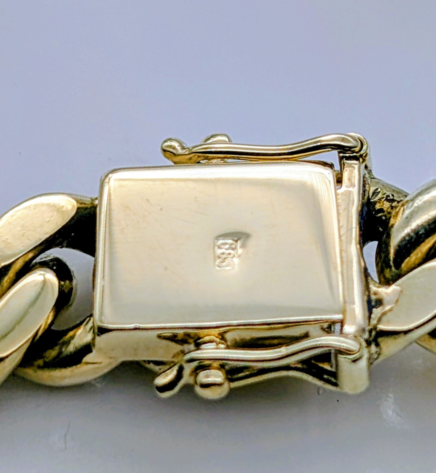 Panzerarmband 585/14K Gelbgold – 46,10g –Gliederarmband 21cm #1890