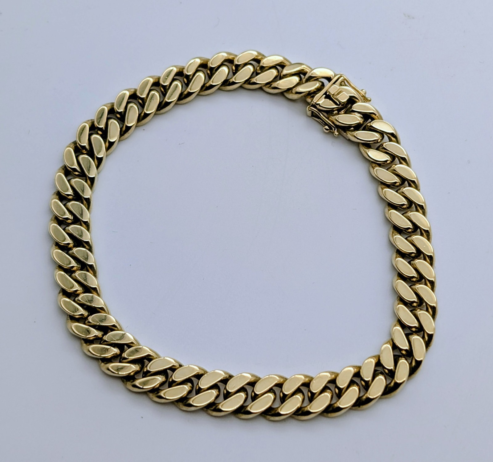Panzerarmband 585/14K Gelbgold – 46,10g –Gliederarmband 21cm #1890