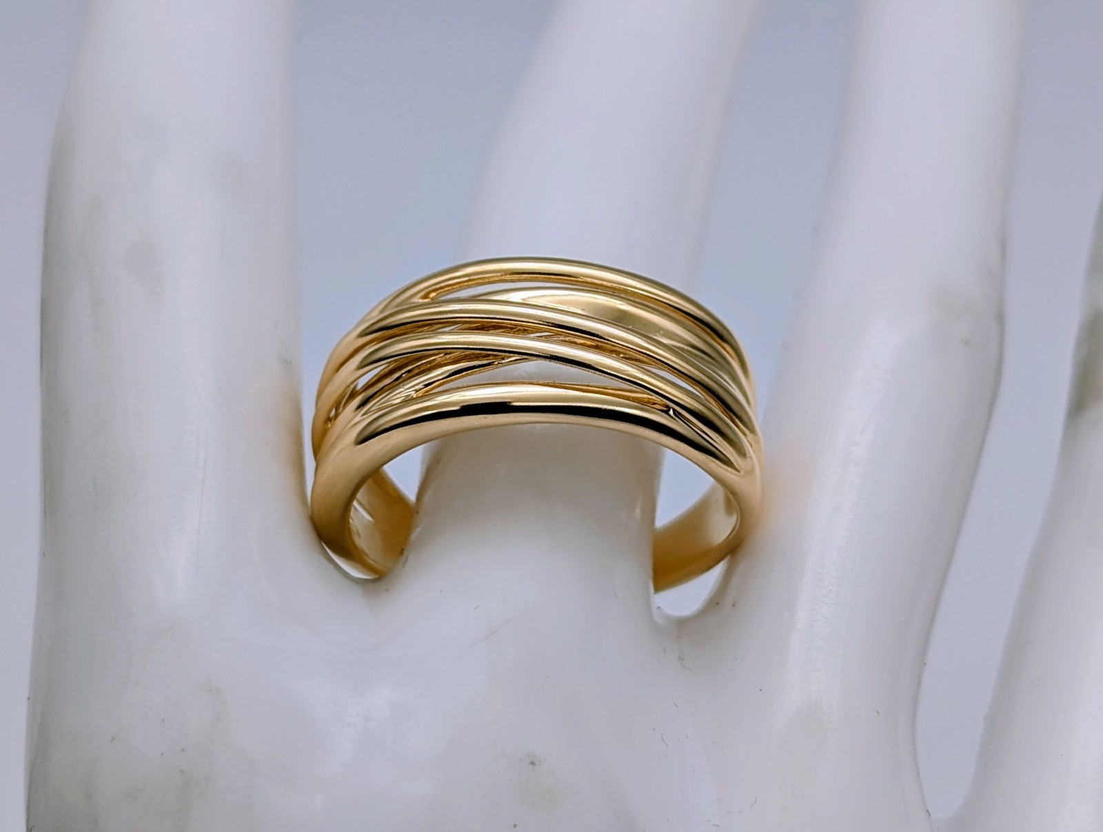 Moncara Damenring 750/18K Gelbgold – 10,20g – (Größe 68) Designer Ring #1902
