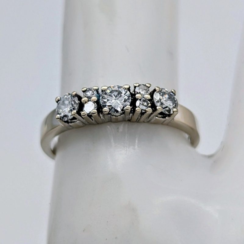 Brillanten Damenring 585/14K Weißgold – 2,90g – (Größe 55) Design Ring #1917