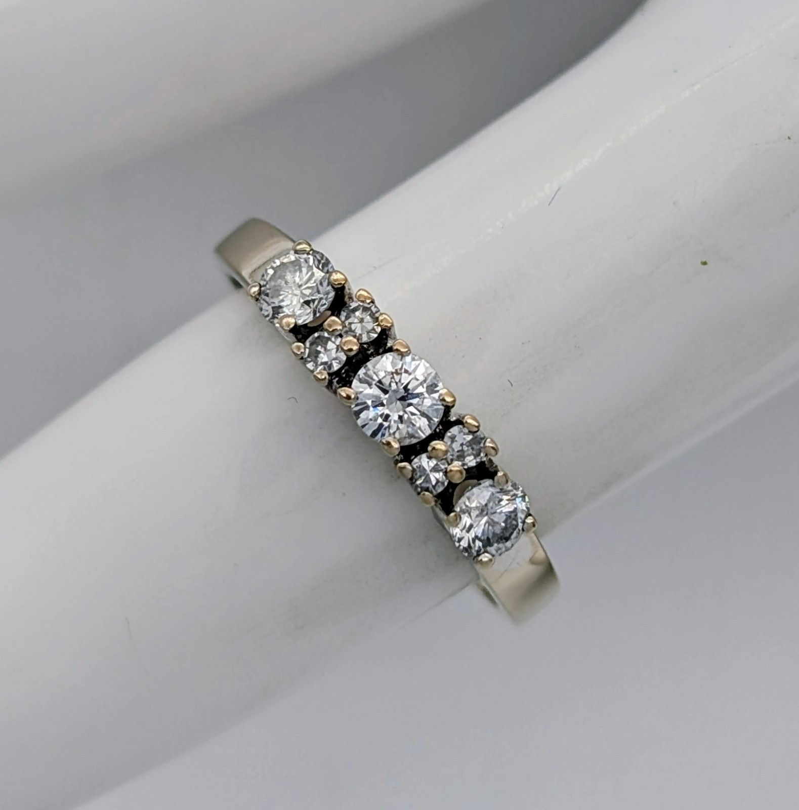 Brillanten Damenring 585/14K Weißgold – 2,90g – (Größe 55) Design Ring #1917