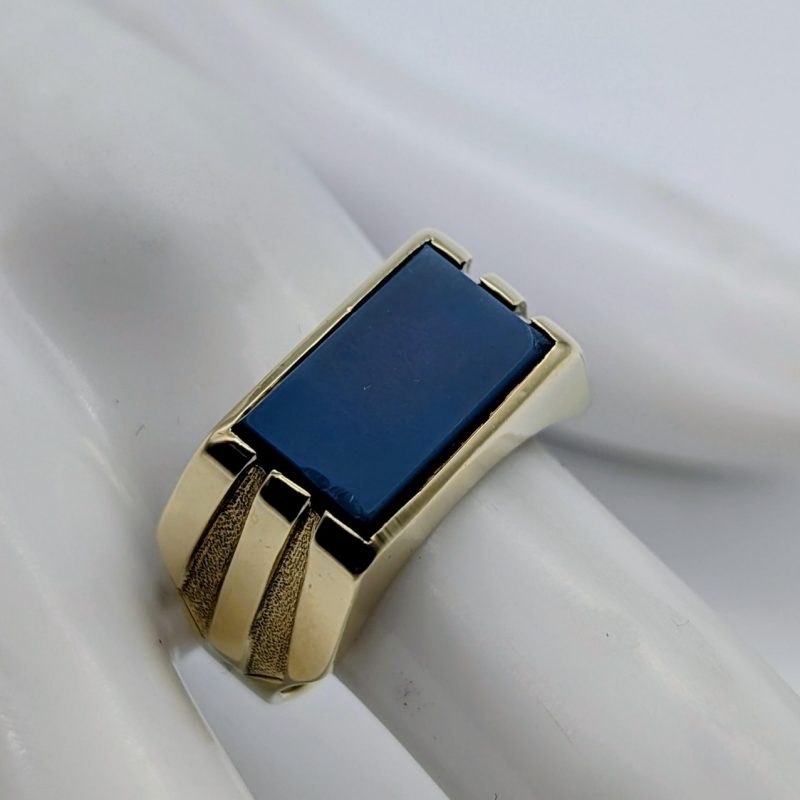 Lagenstein Siegelring Gelbgold 585/14K – 8,70g – (Größe 60) Design Ring #1914