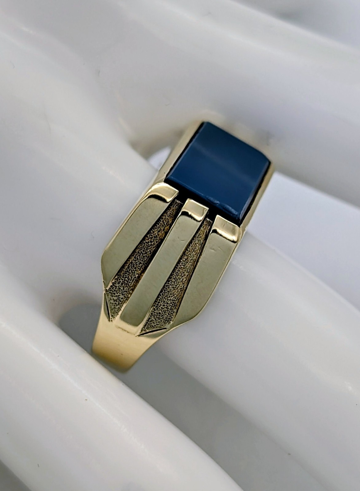 Lagenstein Siegelring Gelbgold 585/14K – 8,70g – (Größe 60) Design Ring #1914