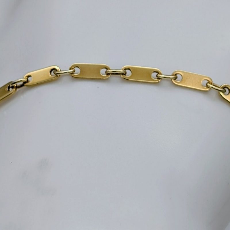 Plattenarmband Armband -585/14K Gelbgold – 6,70g – 23cm #1985