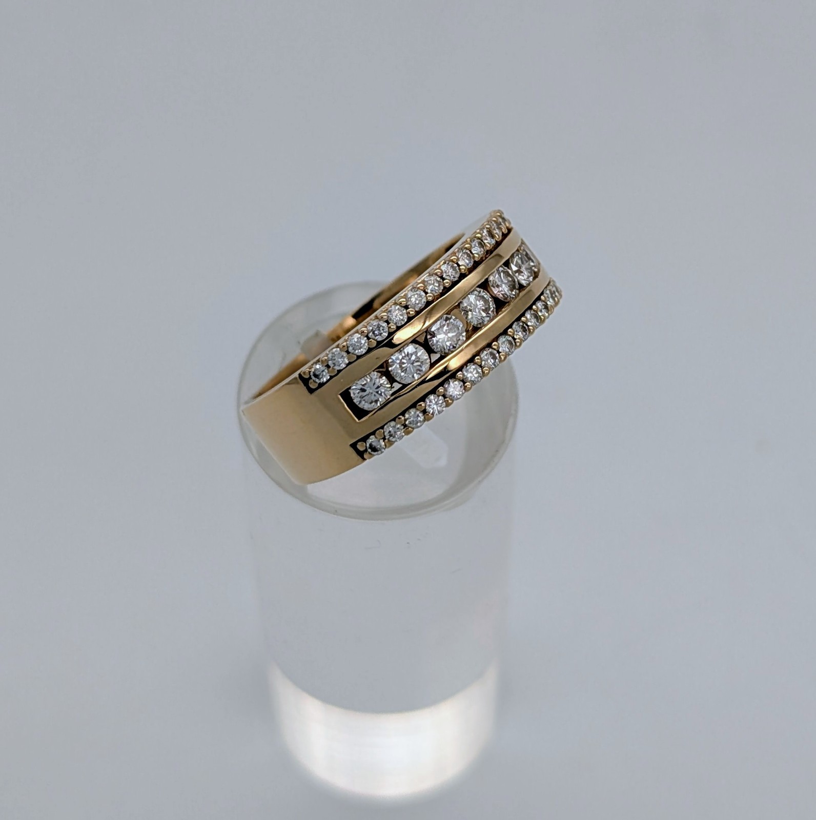 Brillant Damenring Coktail Ring Gelbgold 585/14K – 8g – (Größe 56) Design #1966