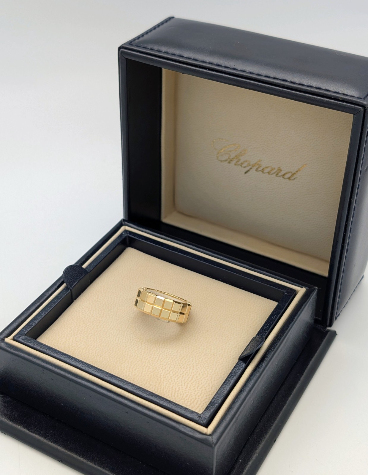 Chopard Ice Cube Gelbold Ring 750/18K – 11,20g – (Größe 54) Designer Ring #1992