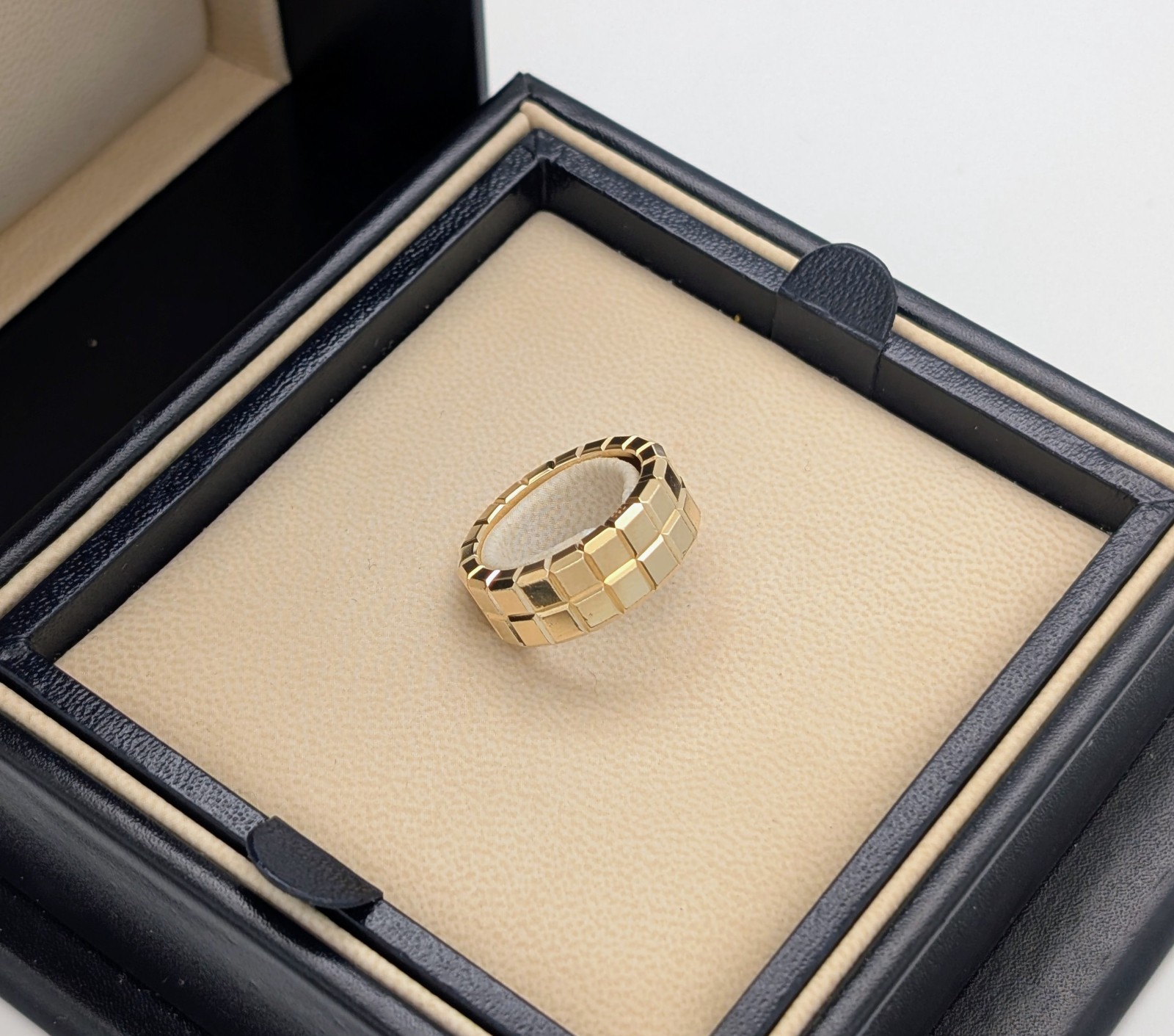 Chopard Ice Cube Gelbold Ring 750/18K – 11,20g – (Größe 54) Designer Ring #1992