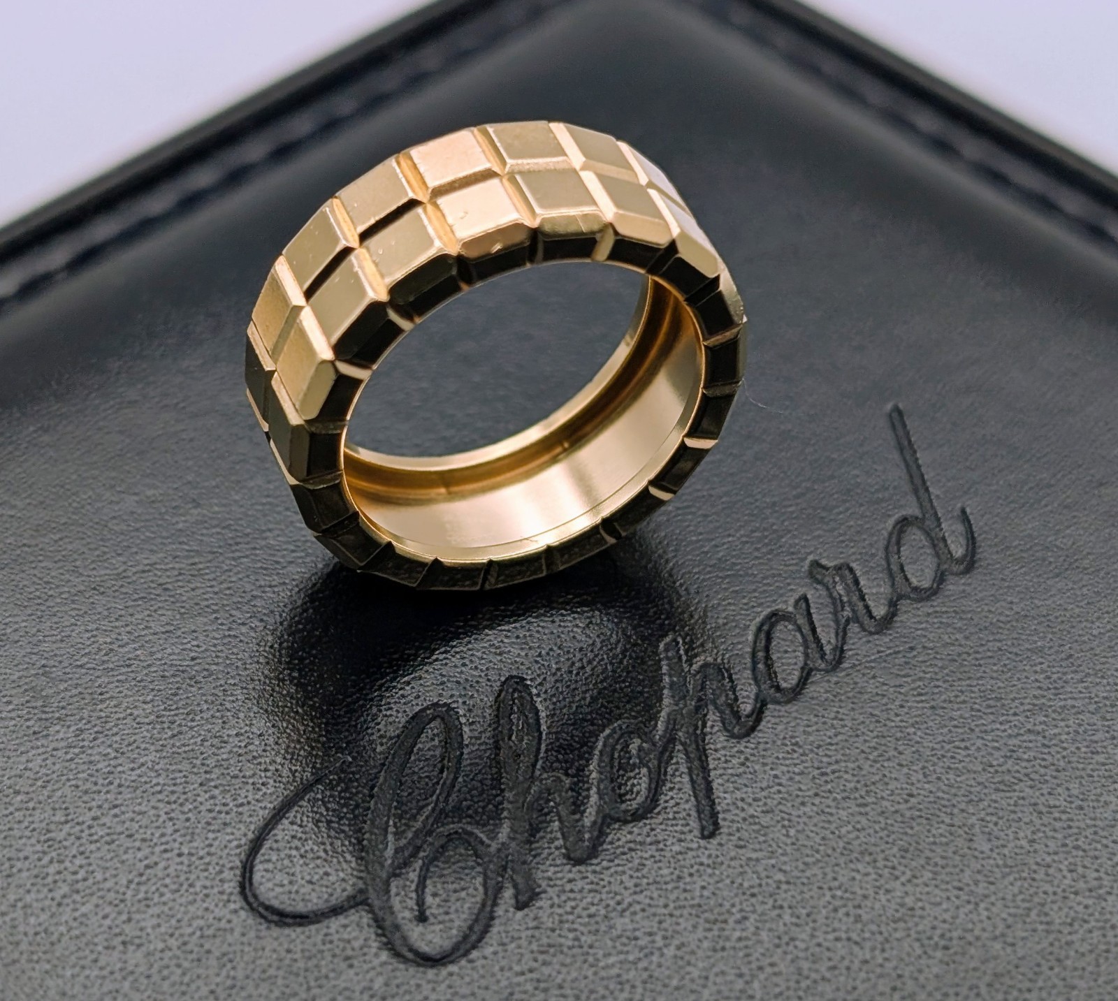 Chopard Ice Cube Gelbold Ring 750/18K – 11,20g – (Größe 54) Designer Ring #1992