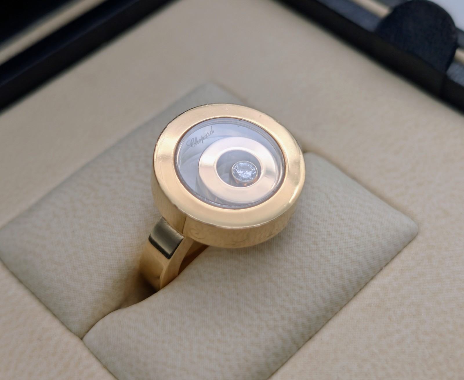 Chopard "Happy Spirit" Diamond Gold Ring 750/18K – 16,70g – (Gr.51) #2018
