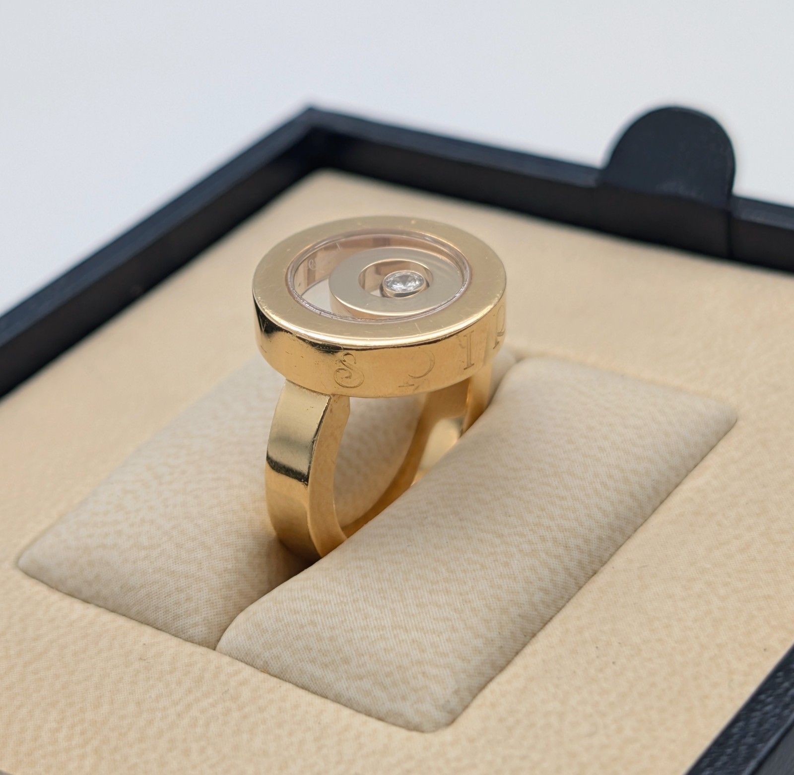 Chopard "Happy Spirit" Diamond Gold Ring 750/18K – 16,70g – (Gr.51) #2018