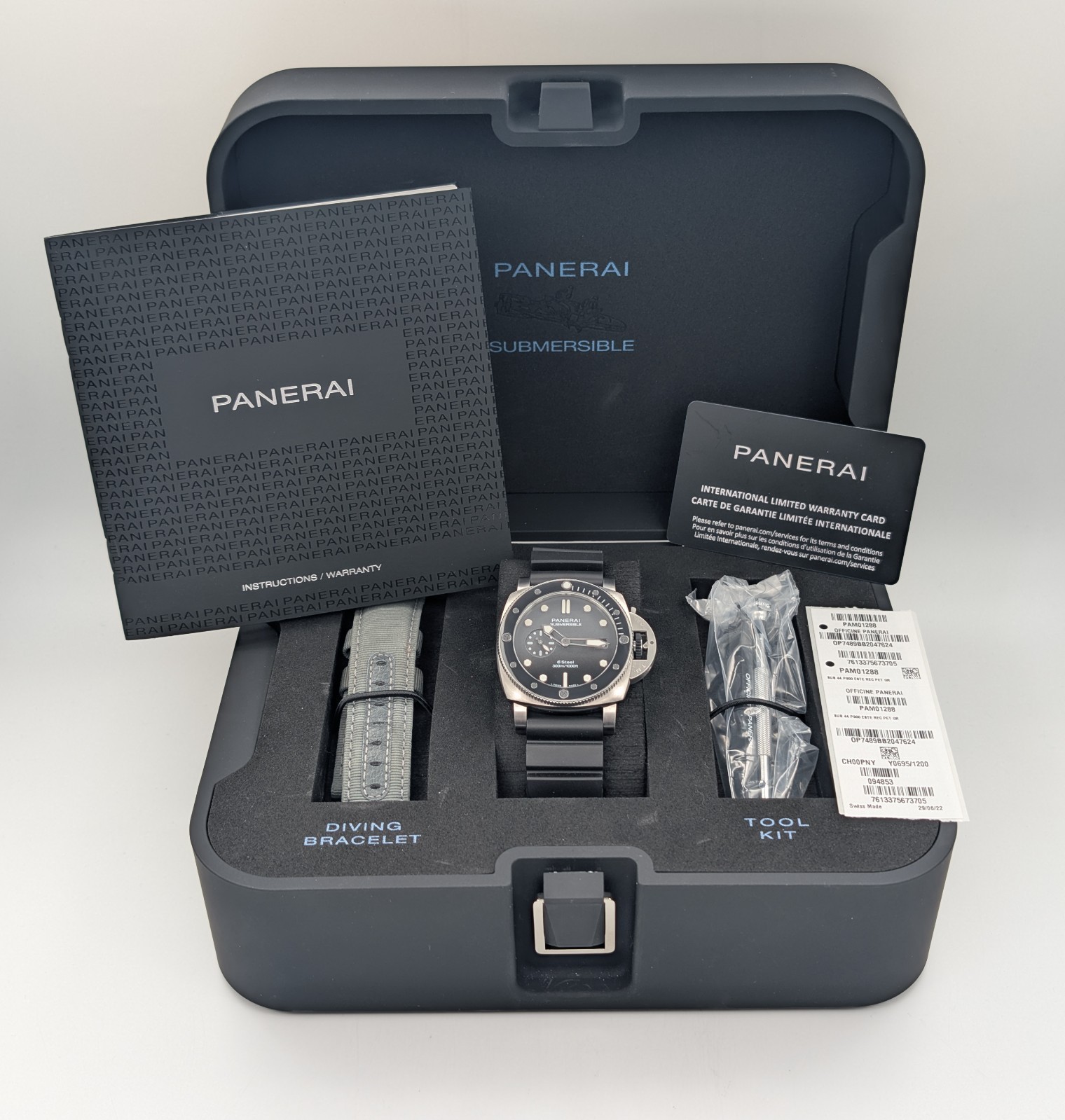 Panerai PAM01288 Submersible QuarantaQuattro eSteel Grigio Roccia Ø44mm #2042