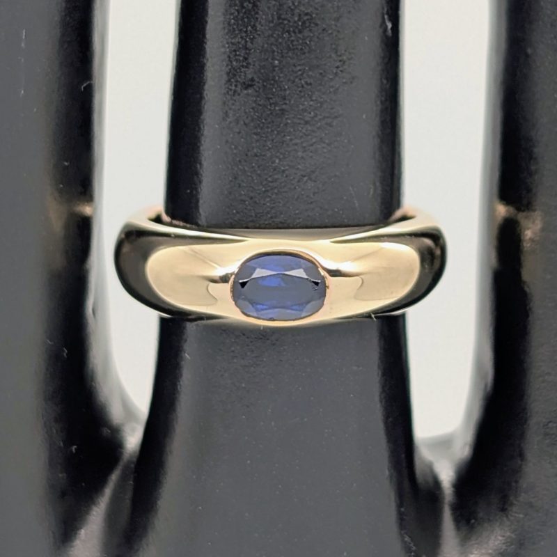 Saphir Damen Ring Gelbgold 585/14K – 5,00g – (Gr. 53) ca 0,50ct #1686