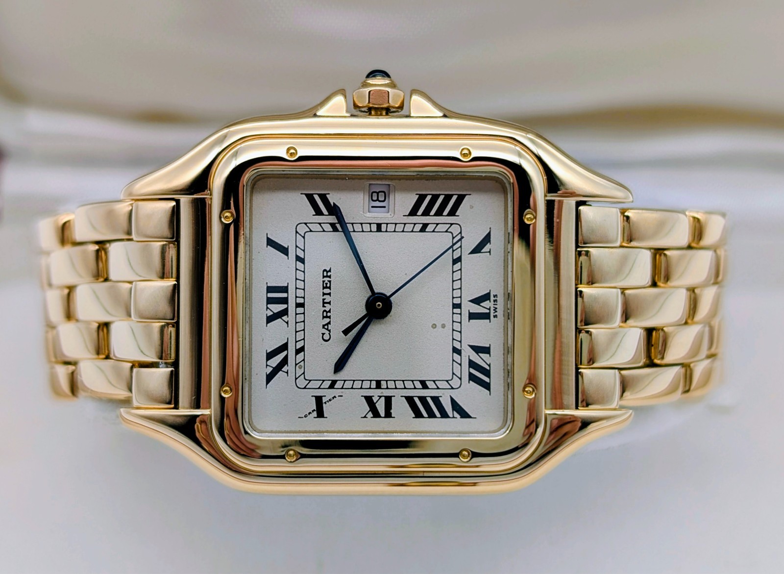 Cartier Panthère GM 18K Gelbgold Uhr Ref. 887968 - Ø27,50mm 1990 Full Set #2066