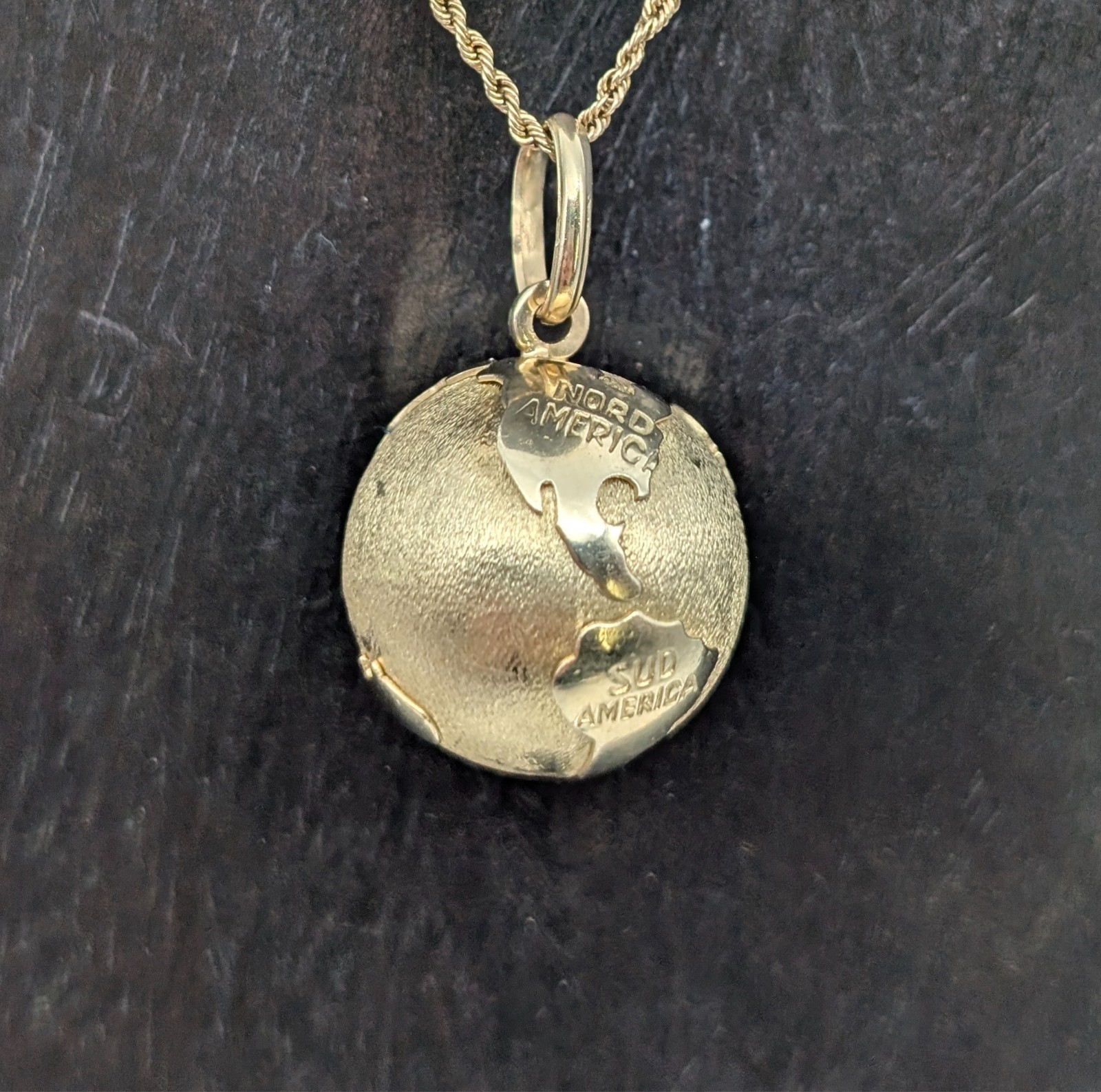Weltkugel Anhänger 585/14K Gelbgold – 6,25g – für Halsketten #2084