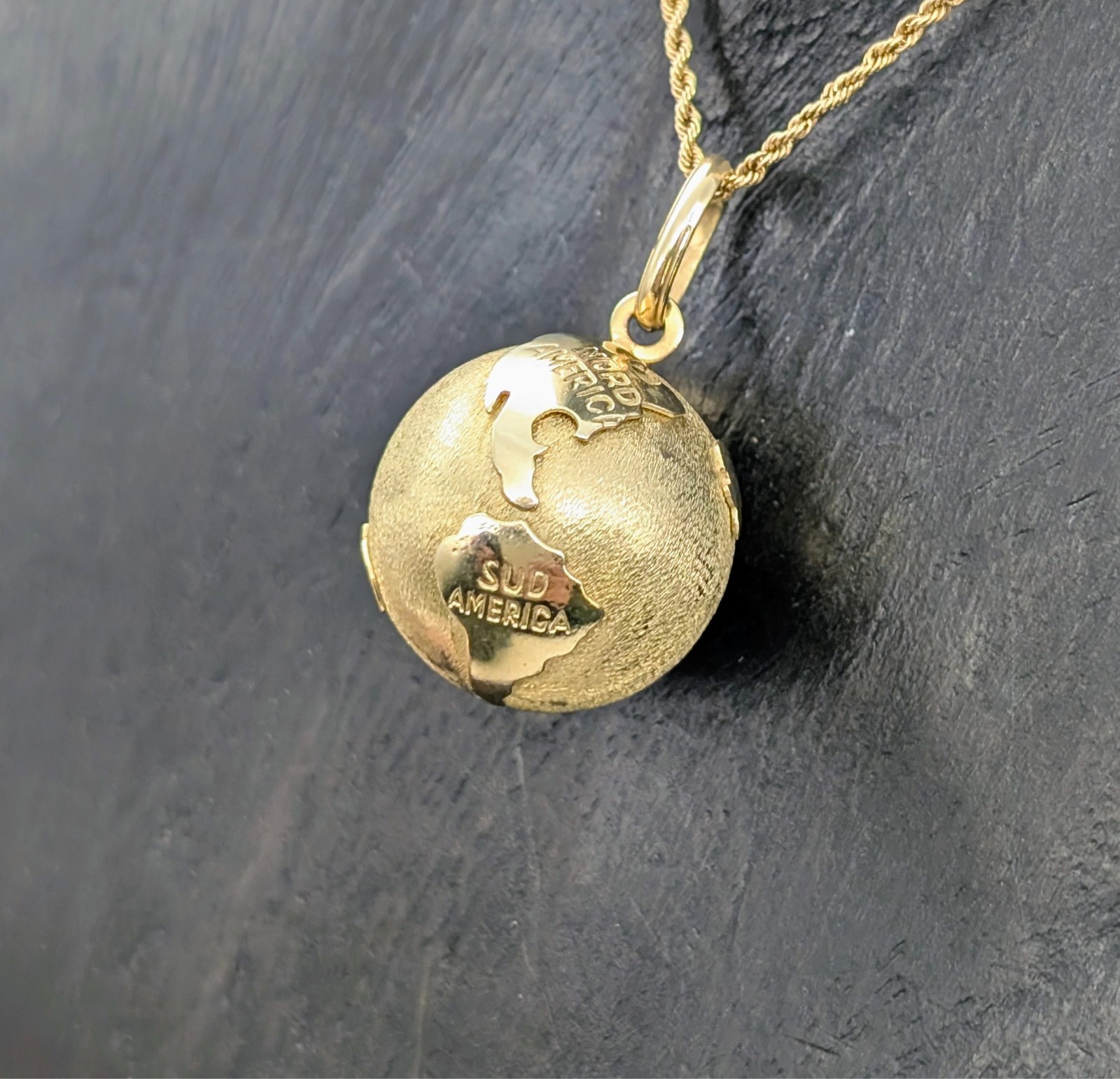Weltkugel Anhänger 585/14K Gelbgold – 6,25g – für Halsketten #2084