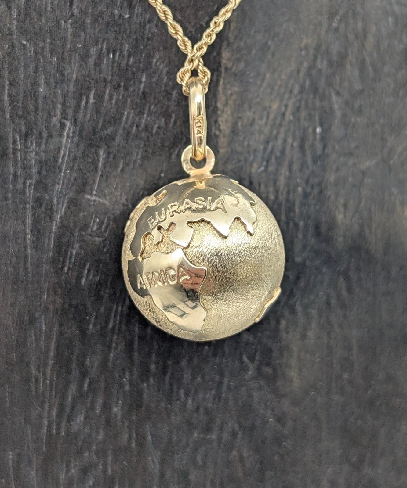 Weltkugel Anhänger 585/14K Gelbgold – 6,25g – für Halsketten #2084
