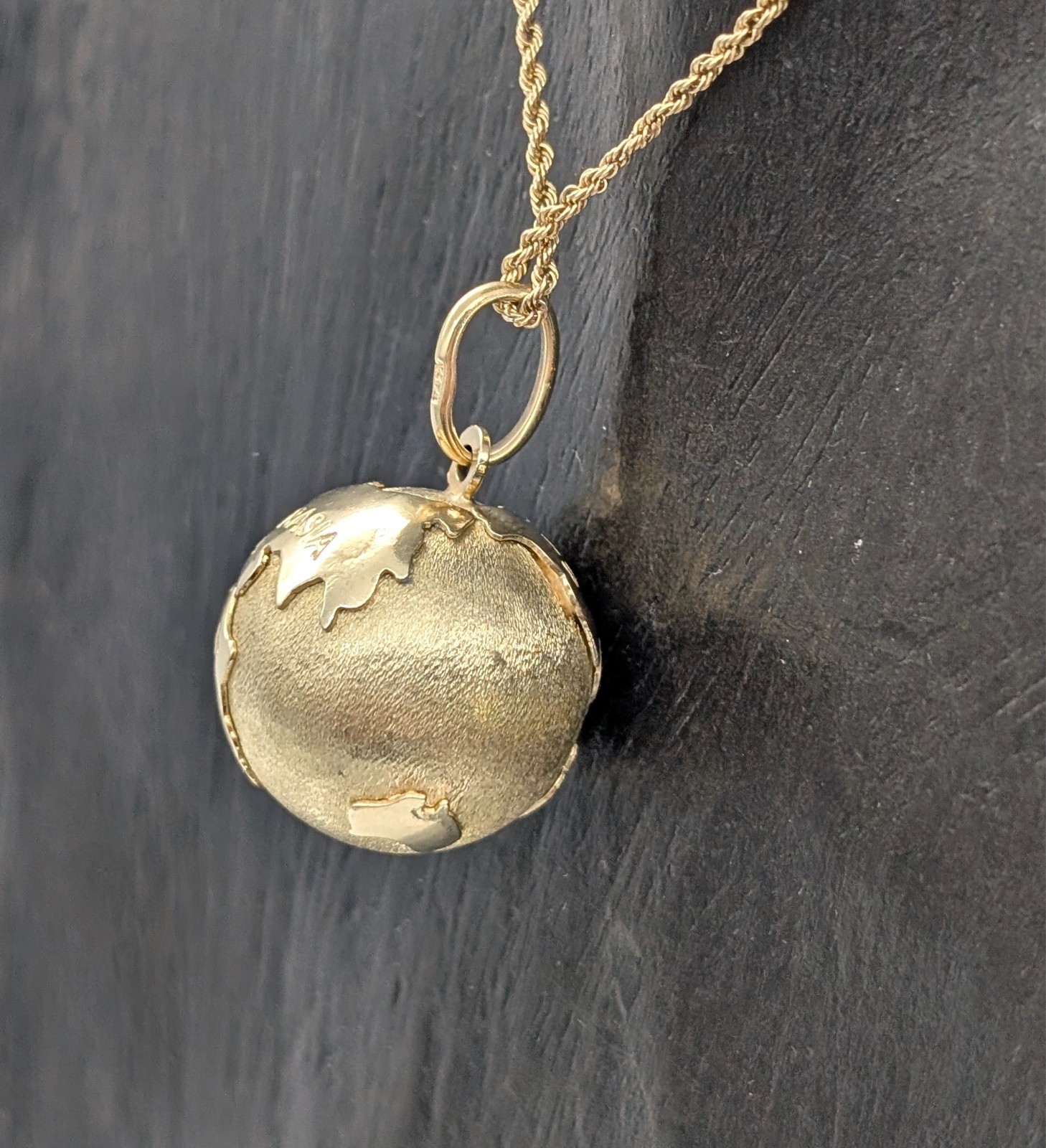 Weltkugel Anhänger 585/14K Gelbgold – 6,25g – für Halsketten #2084