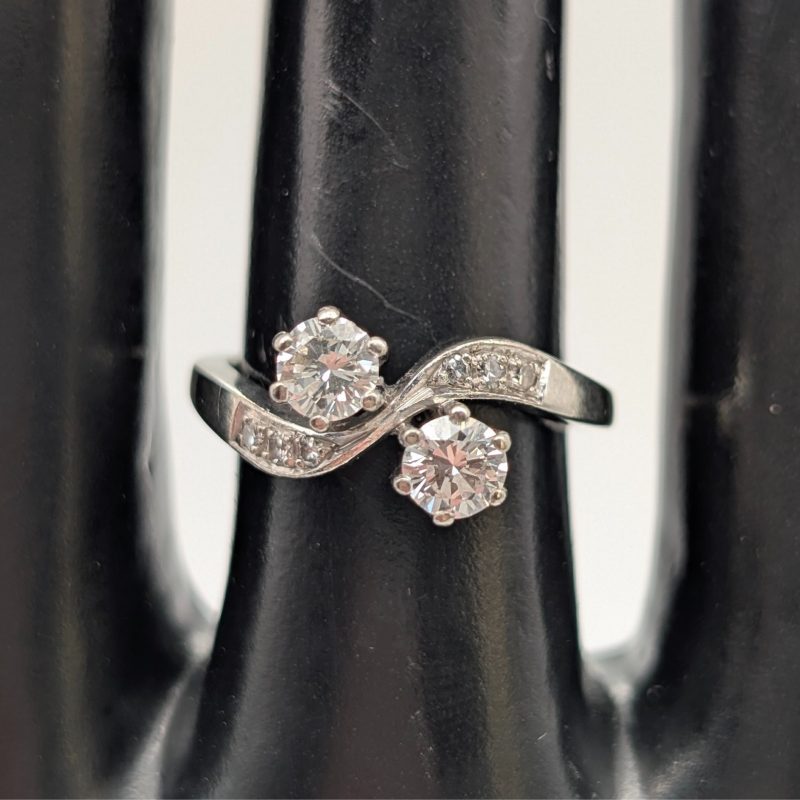 Solitär Brillant 0,62ct Damen Ring Weißgold 750/18K – 4,65g – (Gr. 53) #2077
