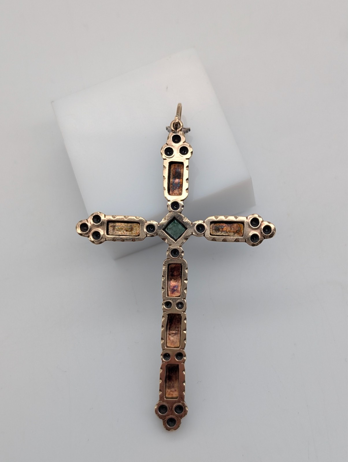Antiker Anhänger Kreuz 750/18K Gelb-Weißgold – 13,40g – für Halsketten #2097