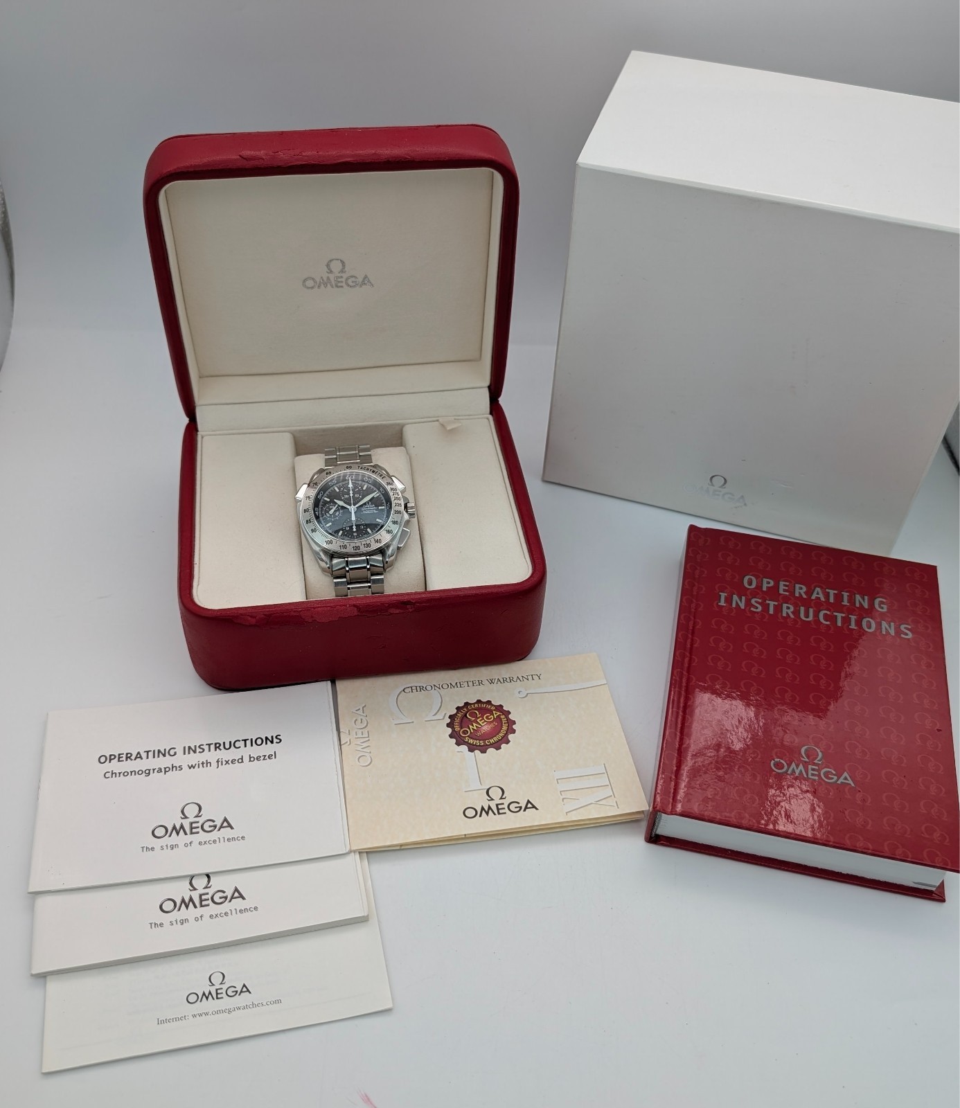 Omega Speedmaster Split-Seconds Rattrapante 35405000 Full Set Ø42mm #3038