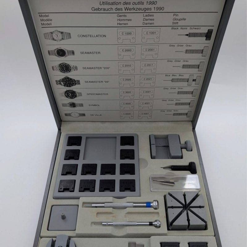 Rare Omega Kit Box Tools 90 Für Vintage Bracelets Armbänder #3047