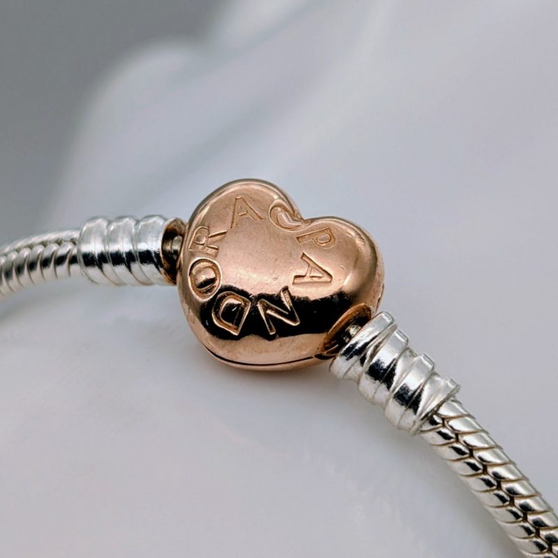 PANDORA Herz Bettelarmband 925 Sterling Silber | 15,80g – 21,50cm #1489