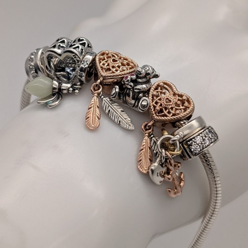 Pandora Armband 925 Sterling Silber - 36,50 g - Charmarmband 22cm #1492