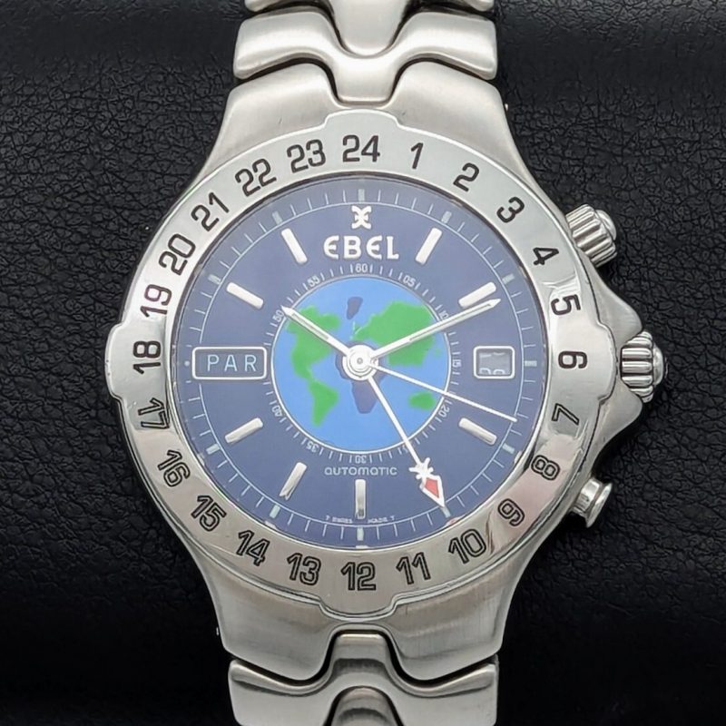 EBEL Sportwave Meridian GMT Automatik World Timer Edelstahl Ø40 mm Uhr #32
