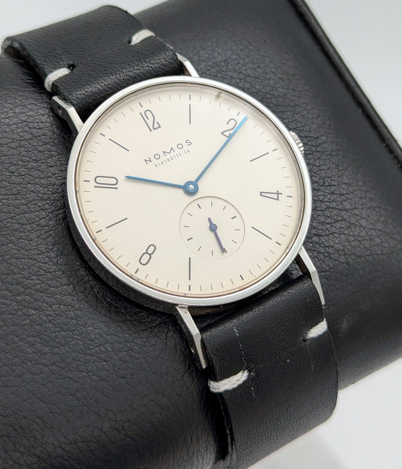 NOMOS Tangente 101 Armbanduhr 35mm Glashütte Edelstahl Handaufzug Uhr #23
