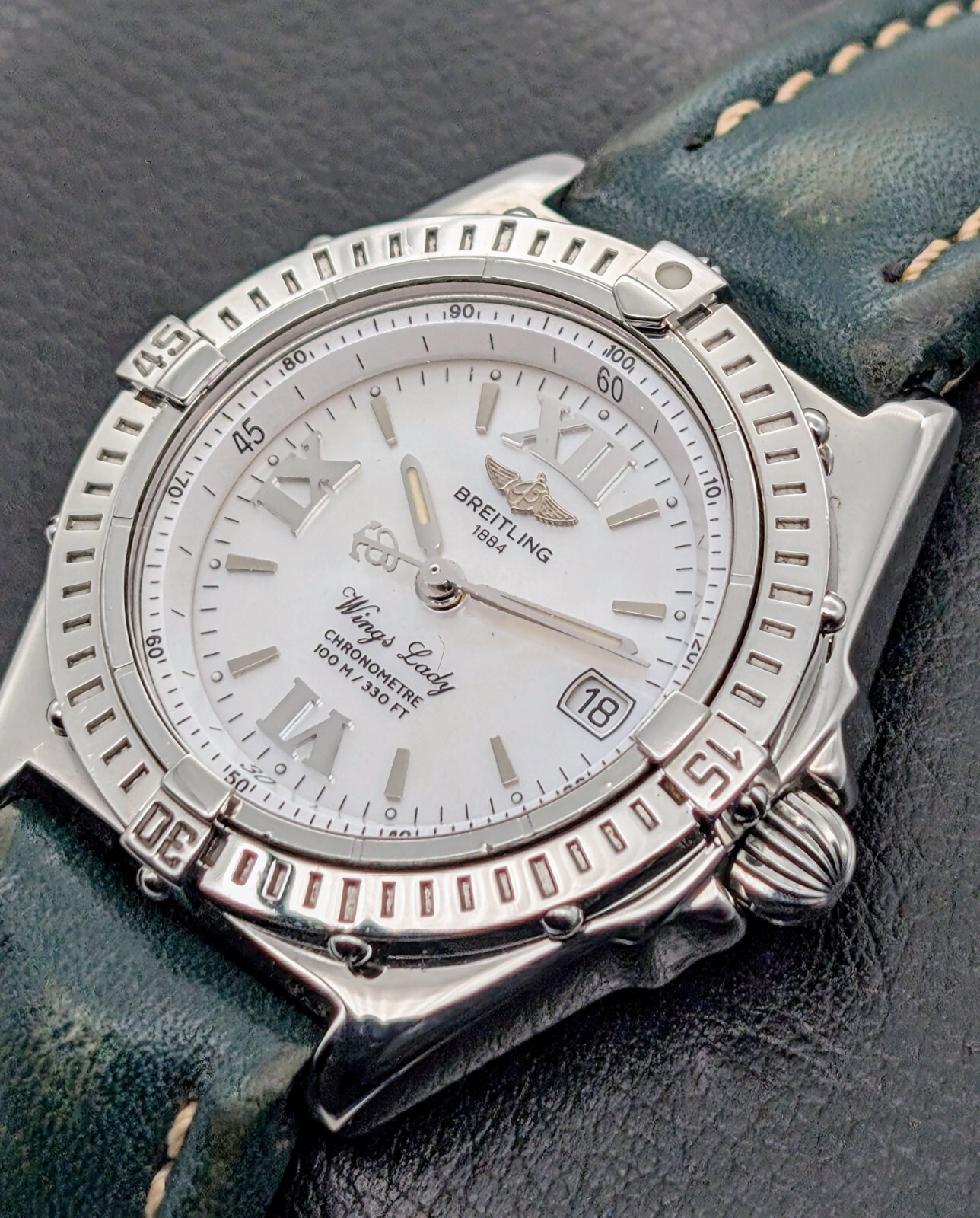 Breitling A67350 Wings Lady Quarz Uhr Ø31mm Mother of Pearl Dial #575