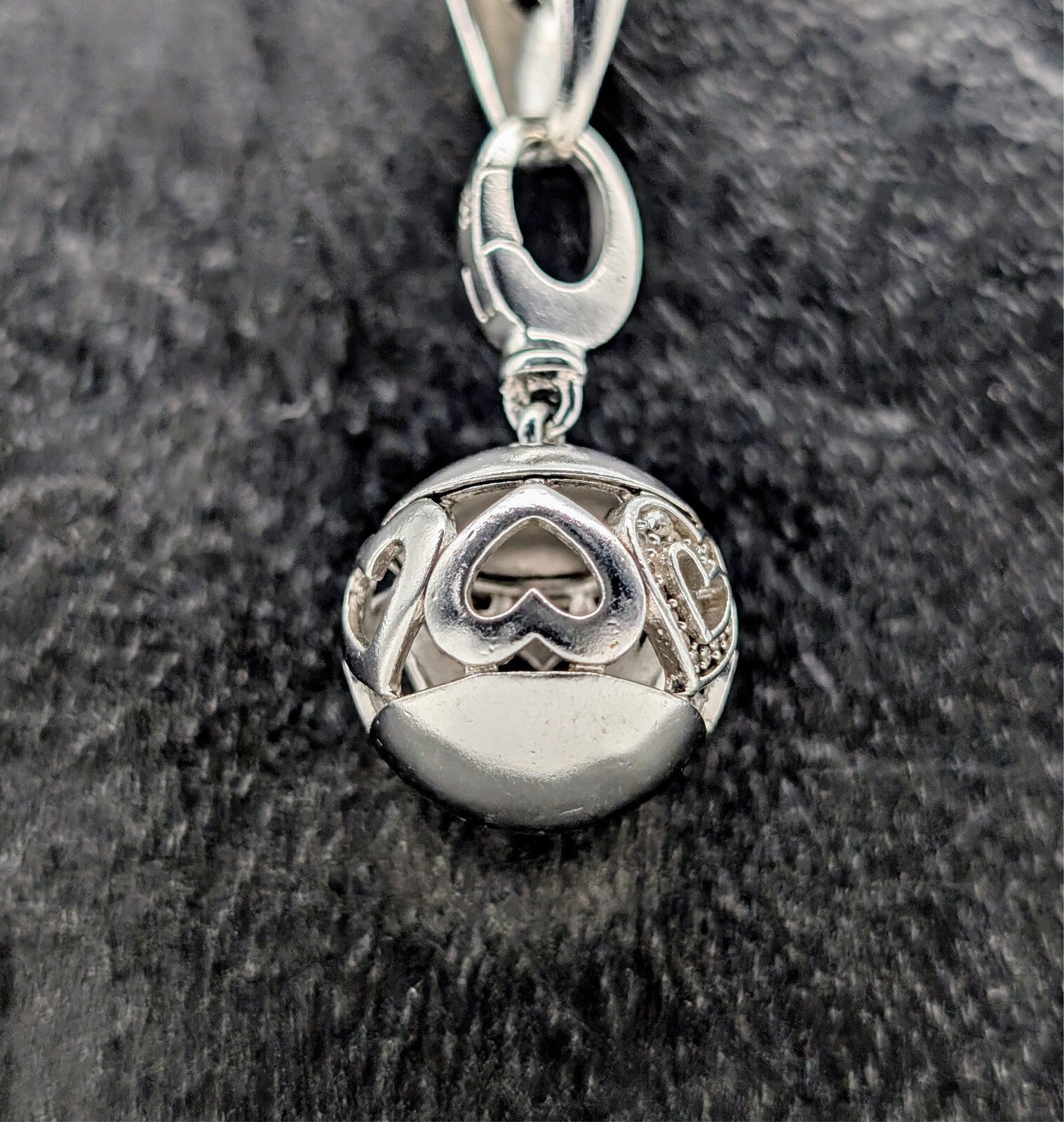 Jette Joop Kugel Herz Anhänger 925 Sterling Silber für Ketten - 8,20g - #1423