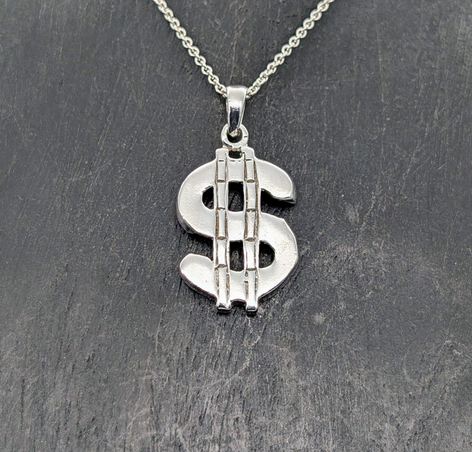 Anhänger Dollar 925 Sterling Silber Anhänger für Halsketten 3,60Gr