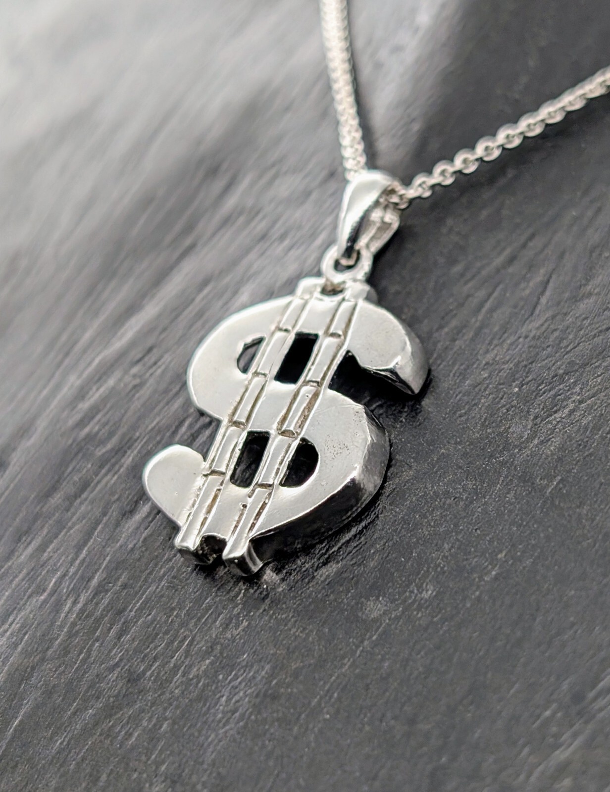 Anhänger Dollar 925 Sterling Silber Anhänger für Halsketten 3,60Gr