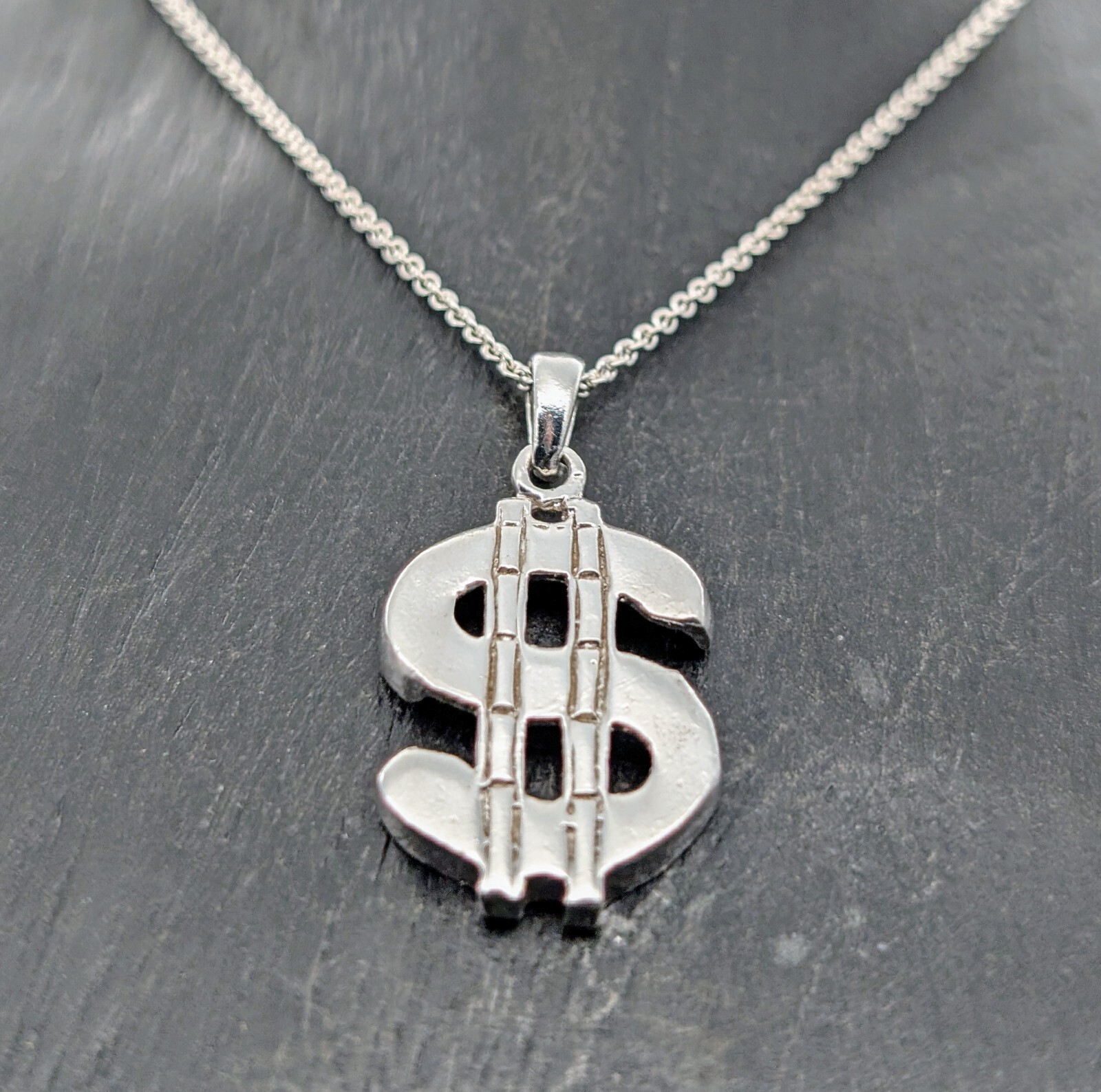 Anhänger Dollar 925 Sterling Silber Anhänger für Halsketten 3,60Gr