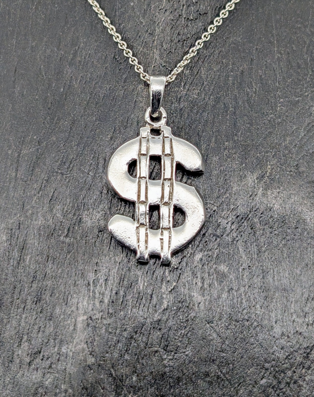 Anhänger Dollar 925 Sterling Silber Anhänger für Halsketten 3,60Gr