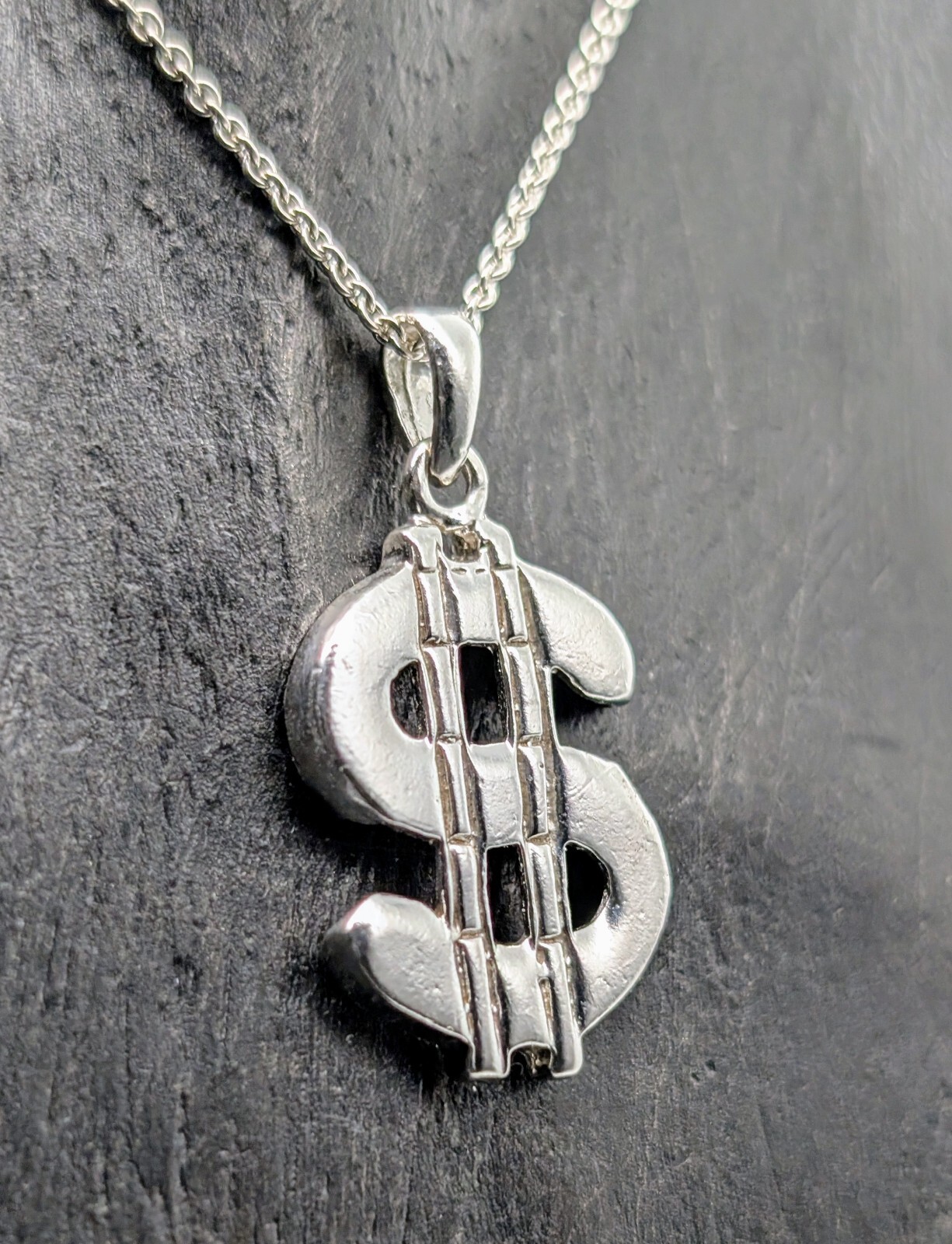 Anhänger Dollar 925 Sterling Silber Anhänger für Halsketten 3,60Gr