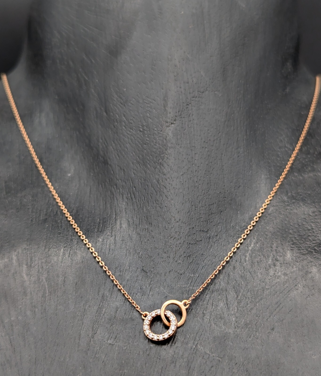 Collier Halskette Gliederkette 925 Sterling Silber Rose Kette 43,50cm 2,30Gr.
