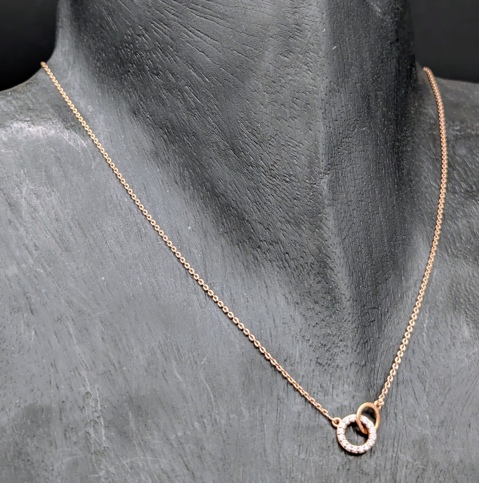 Collier Halskette Gliederkette 925 Sterling Silber Rose Kette 43,50cm 2,30Gr.