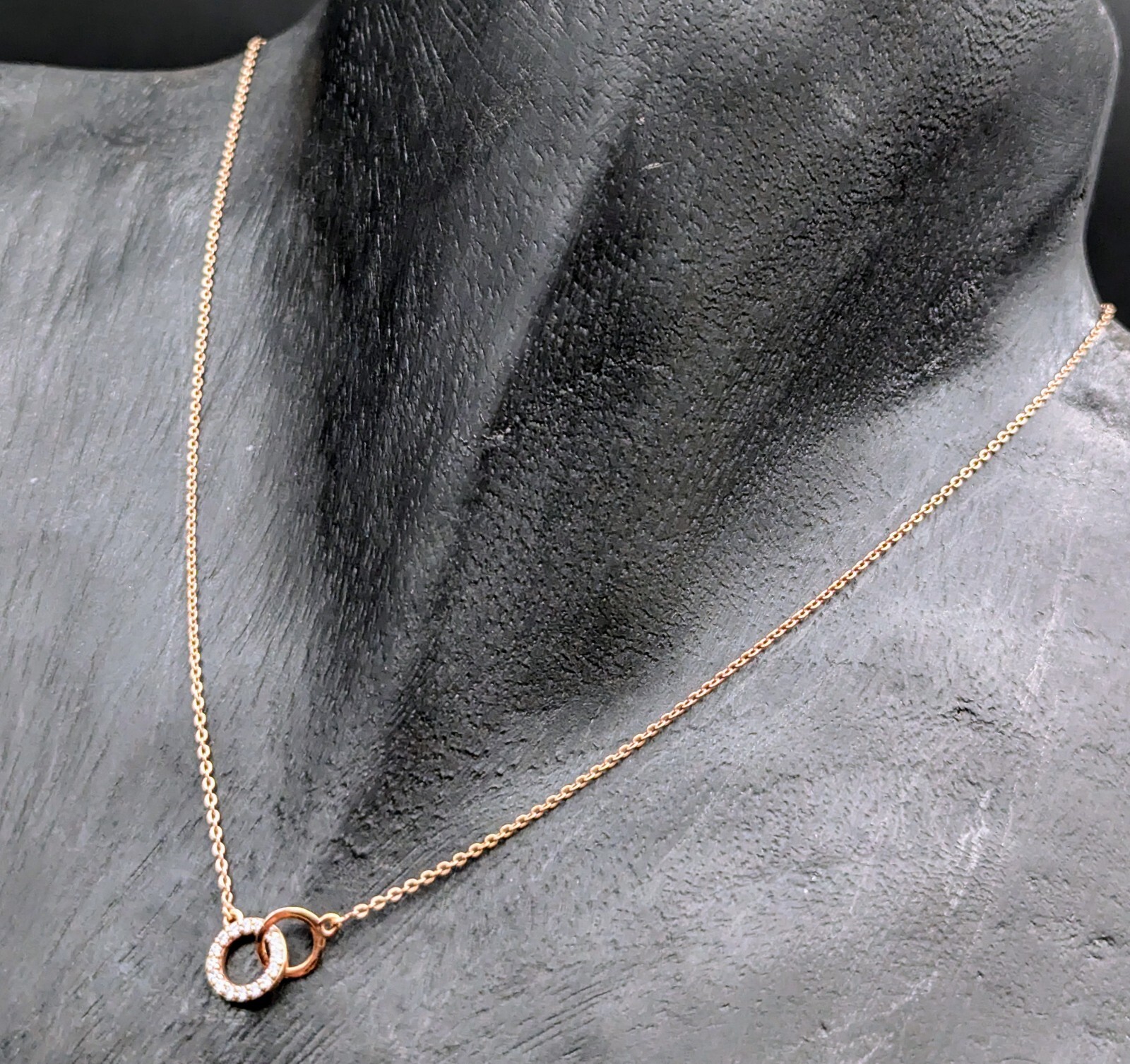 Collier Halskette Gliederkette 925 Sterling Silber Rose Kette 43,50cm 2,30Gr.