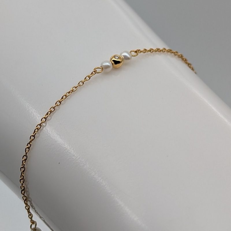 Spirit Icons - Belle Armband mit Diamanten 585/14K Gelbgold 23cm 2,40Gr. #1020