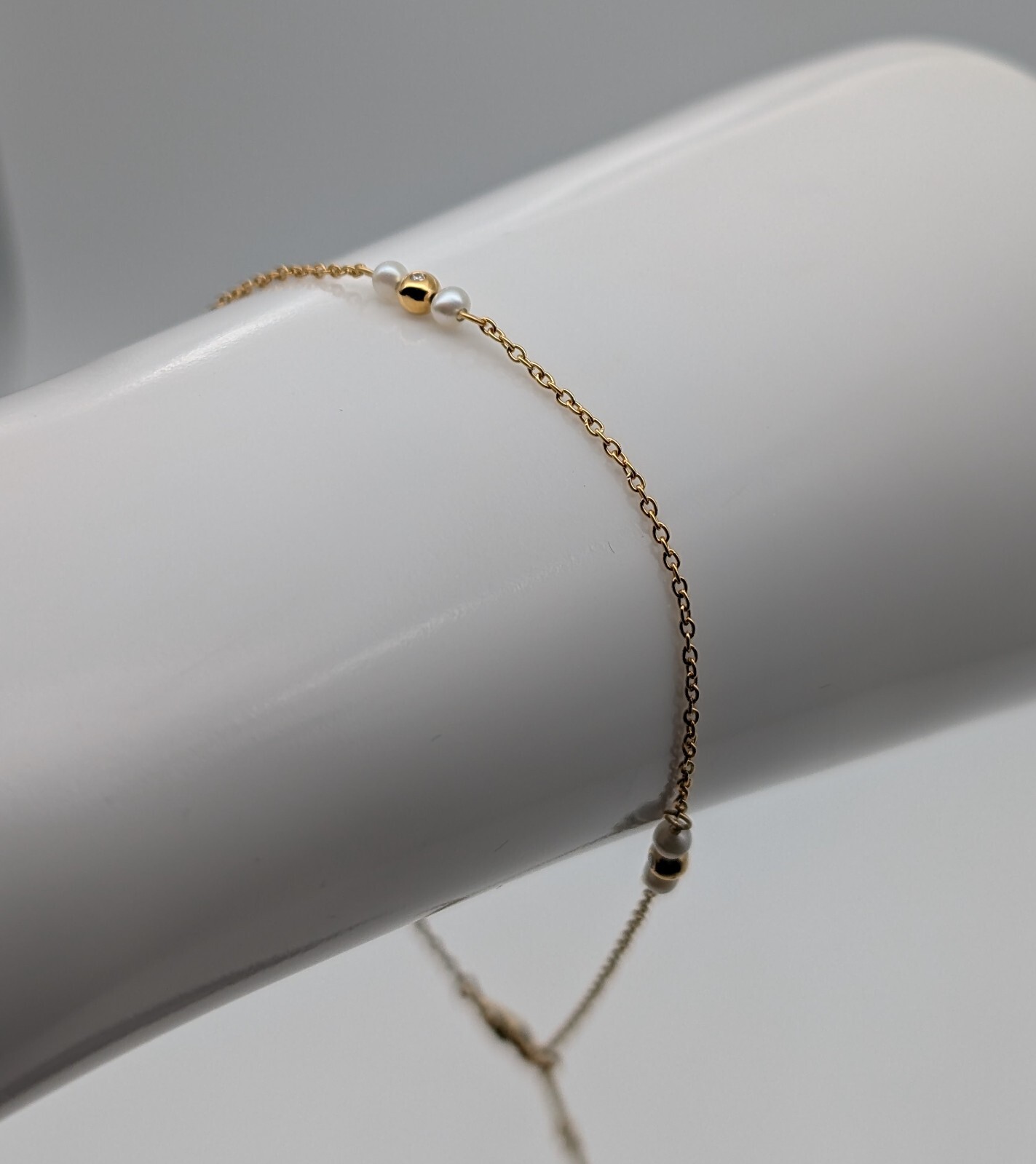 Spirit Icons - Belle Armband mit Diamanten 585/14K Gelbgold 23cm 2,40Gr. #1020