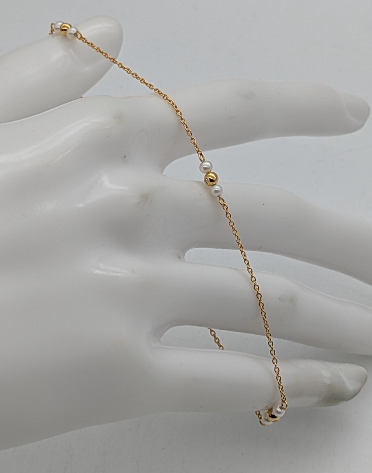 Spirit Icons - Belle Armband mit Diamanten 585/14K Gelbgold 23cm 2,40Gr. #1020