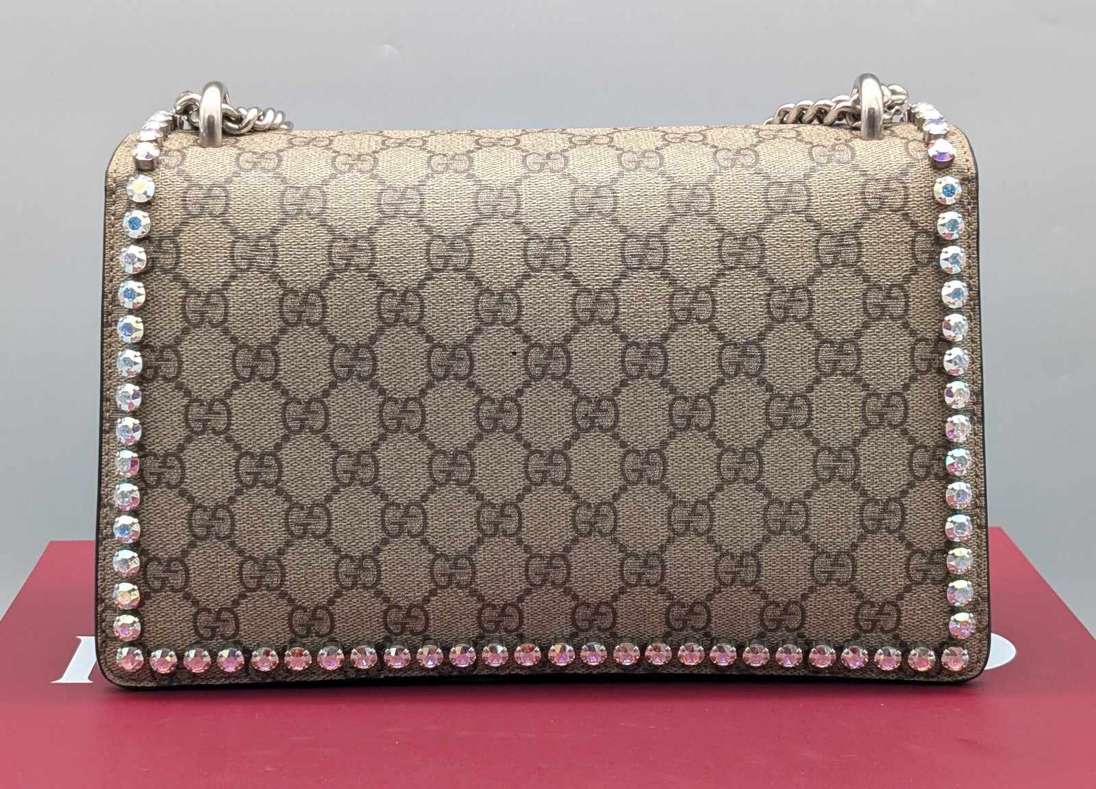 Gucci Dionysus GG Supreme Small Crystal Umhängetasche Schultertasche #784