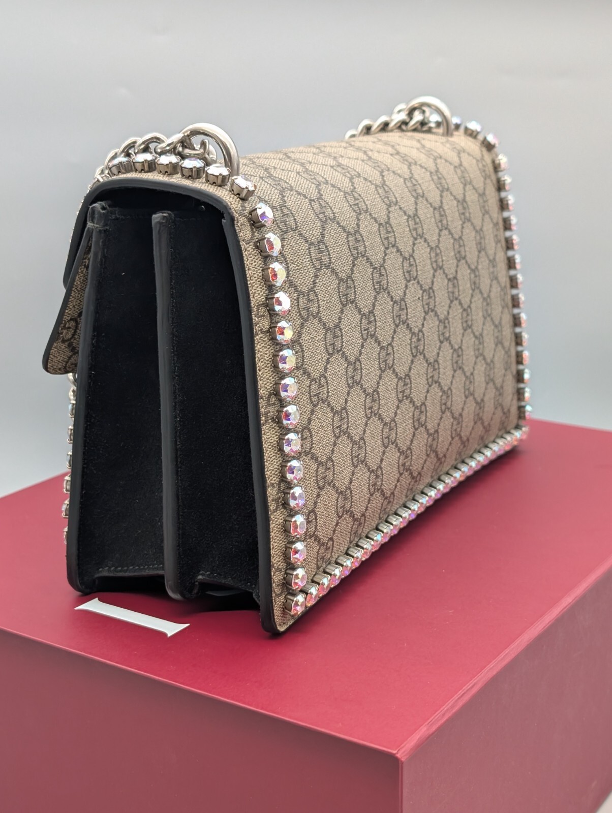 Gucci Dionysus GG Supreme Small Crystal Umhängetasche Schultertasche #784