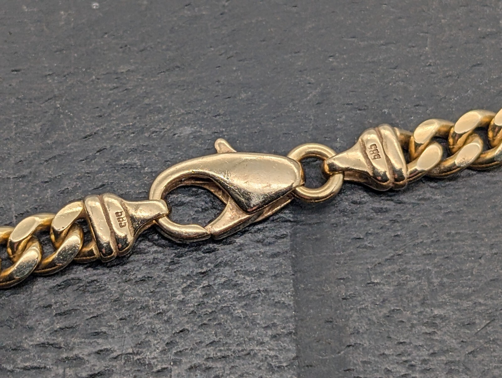 Halskette FBM Brillanten Gold 585/14K Cabochon Collier 44cm Kette 41,60g #1112