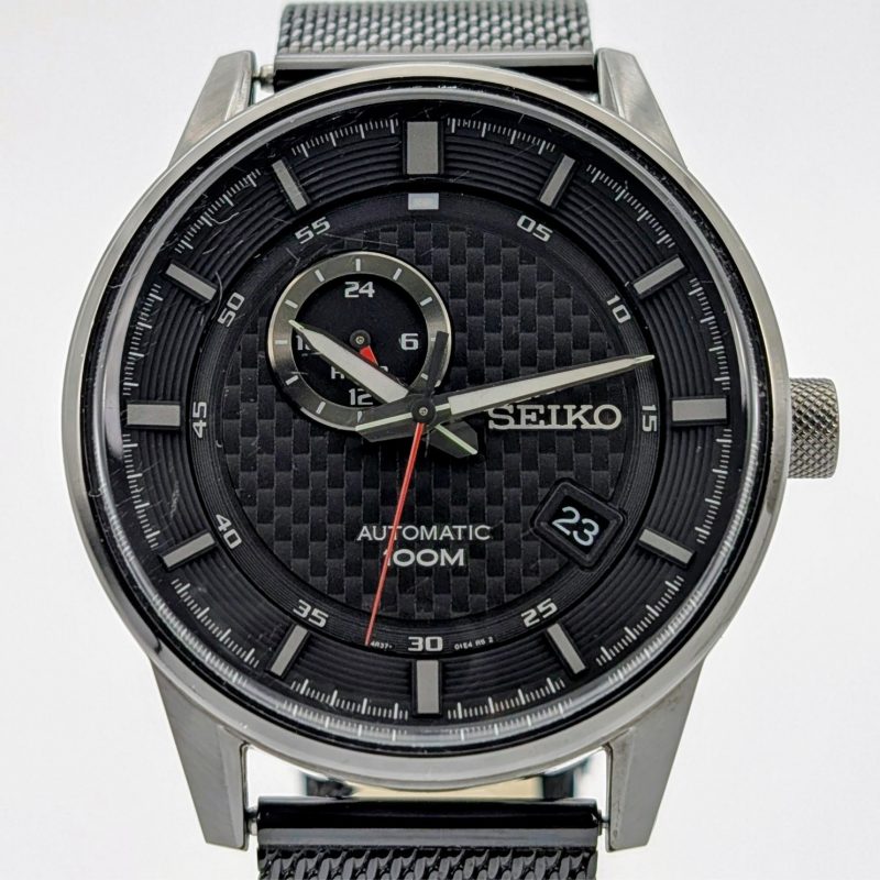SEIKO Automatic Black Nylon 4R37-01H0 – Ø42mm Herrenuhr #3122