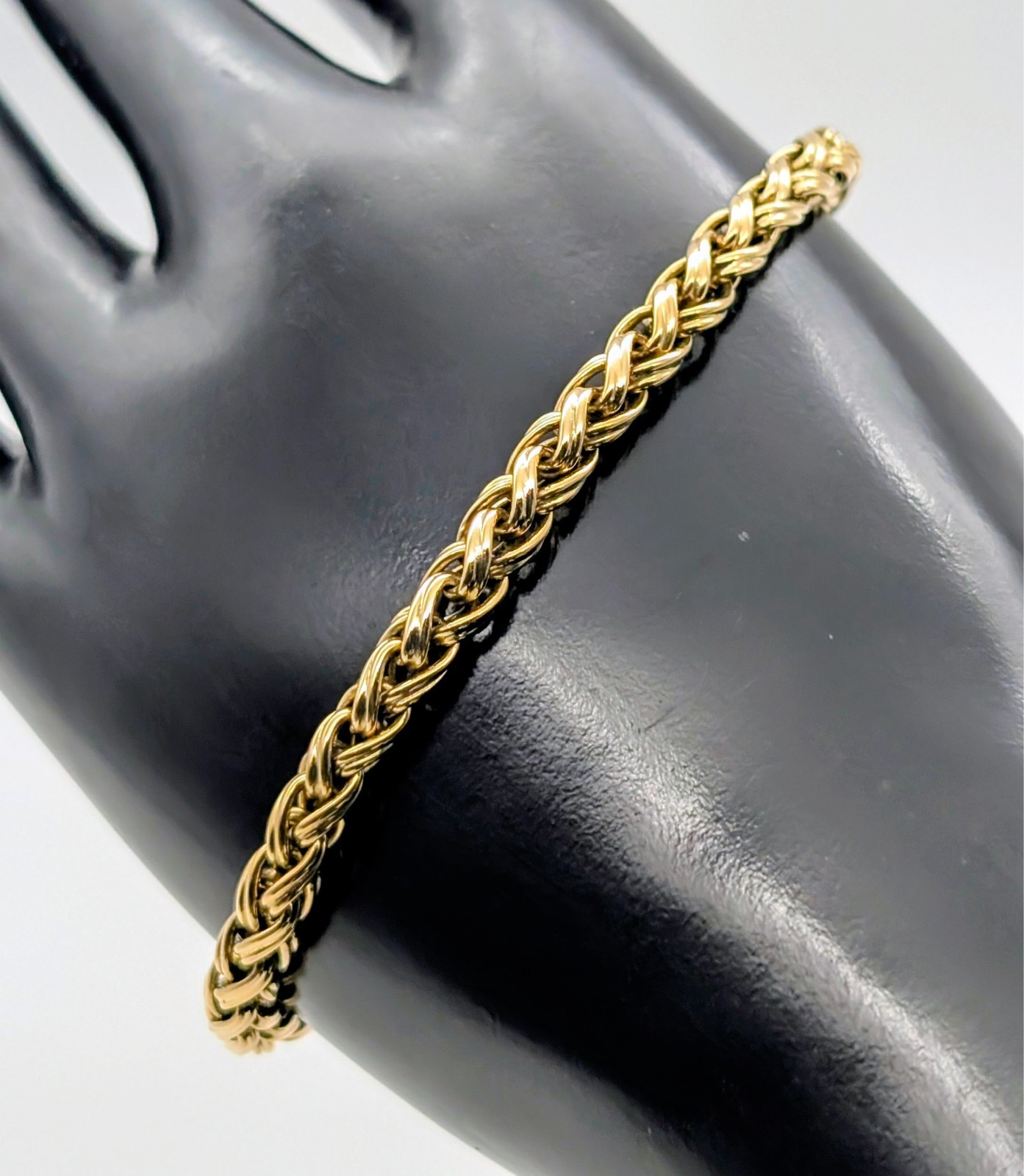 Königsmuster / Byzantiner Armband 585/14K Gelbgold 25,90g – 20cm – 4,40mm #3141