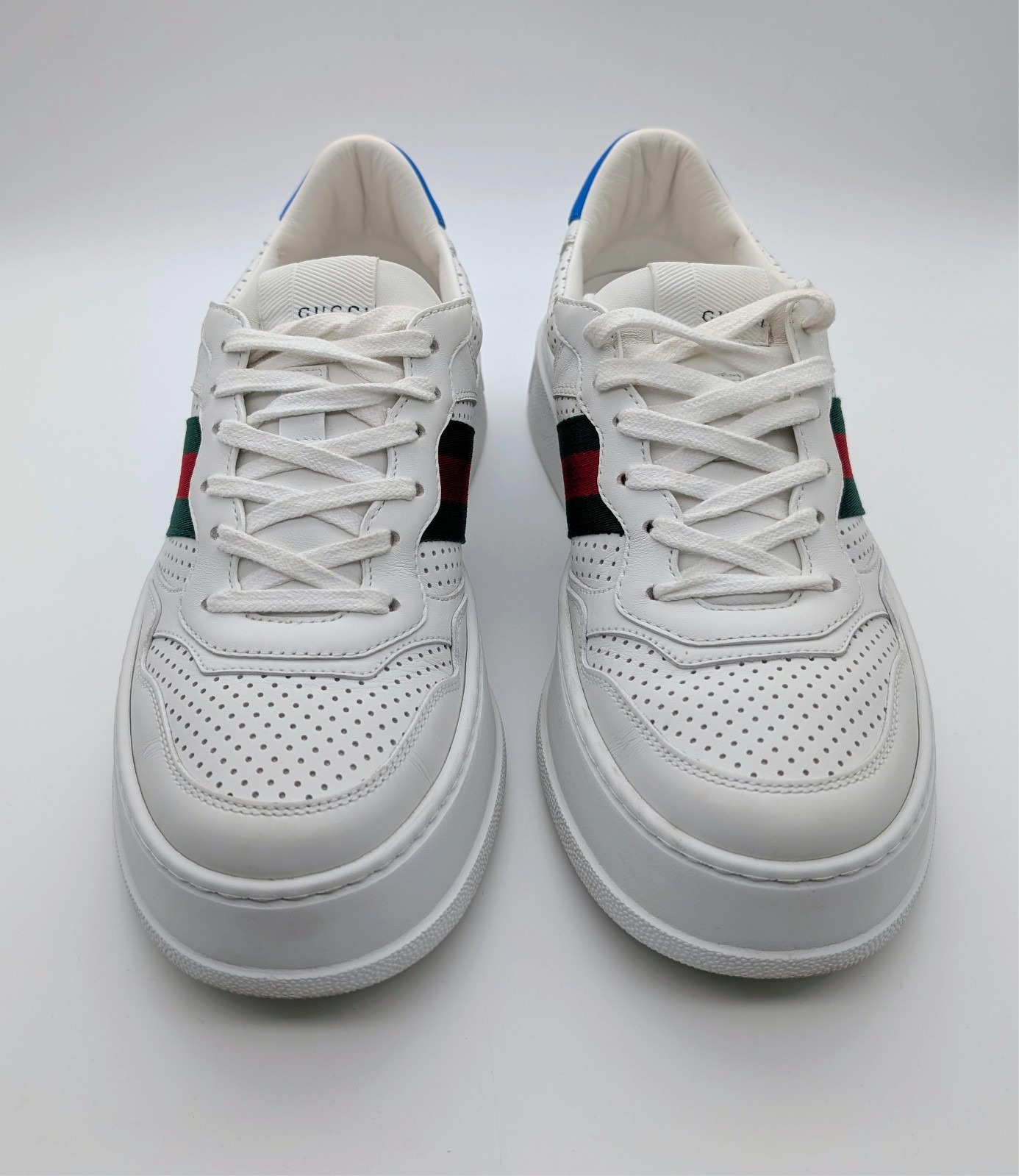 Gucci Chunky GG Web Sneaker – Größe 39 – Weiß / Web Stripe / Blau #3147